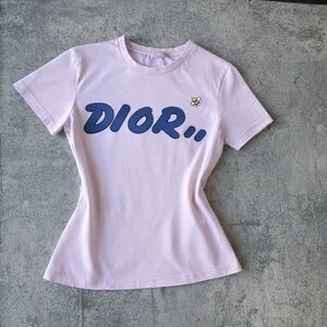Dior x Kaws Light Pink Graphic T-Shirt